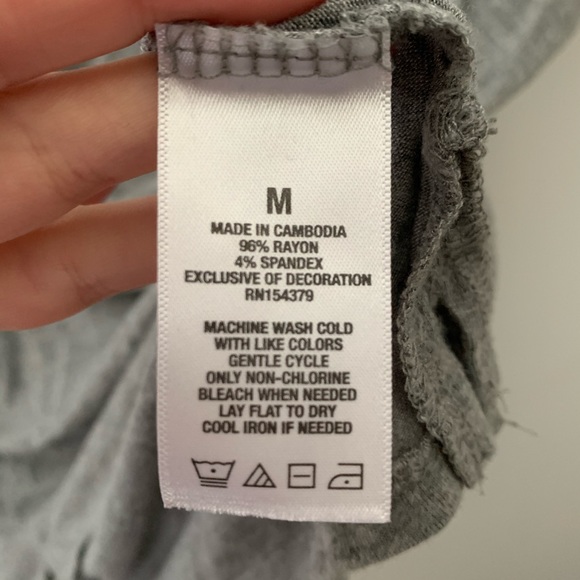 Aero Super Soft Gray Embroidered Floral Tee - Picture 3 of 5